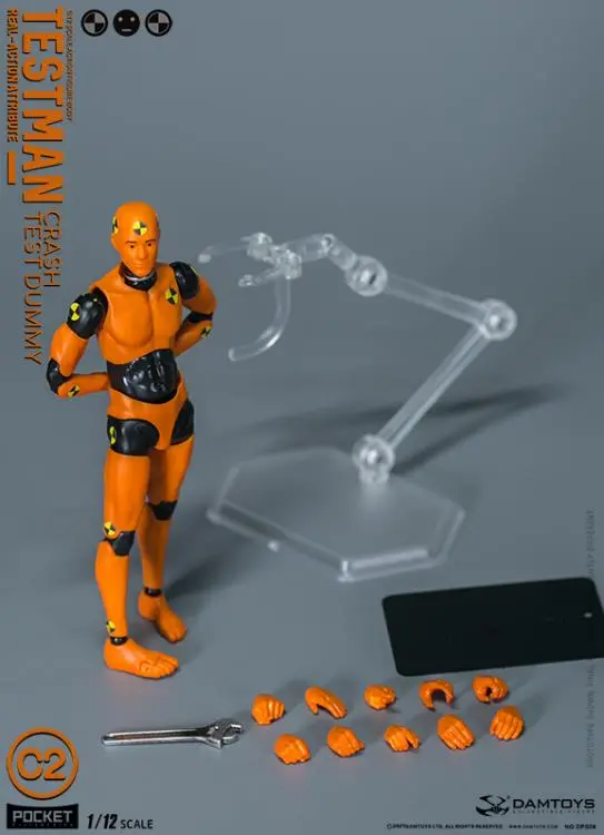 Damtoys 1/12 Pocket Elite Hard Testman Crash Test Dummy Scale Body Action Figure 1