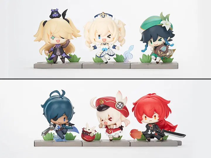 Mihoyo Genshin Impact Battle Stance Series Mondstadt Edition Trading Figures Box Set Of 6 1