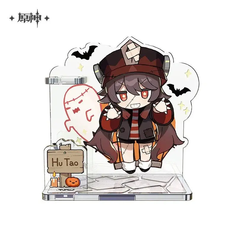 Genshin Impact Halloween Chibi Acrylic Stand Pen Holder - Hutao 1
