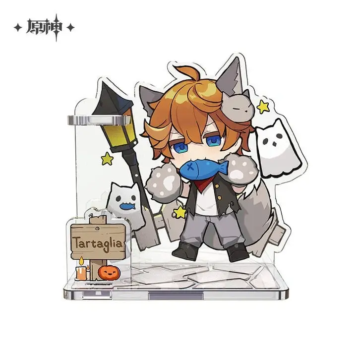 Genshin Impact Halloween Chibi Acrylic Stand Pen Holder - Tartaglia 1