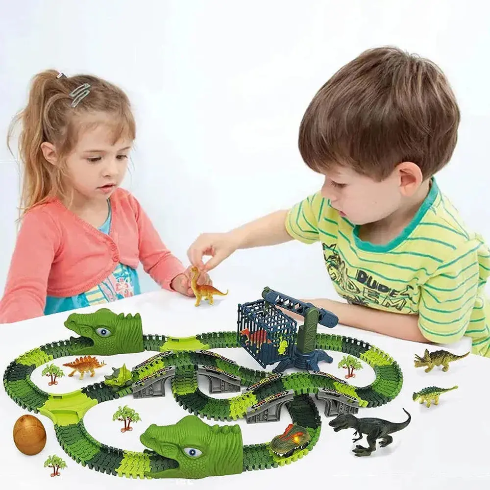 Kidology 142 Pieces Ultimate Dinosaur 360 Track Set (3-8 Years) 2
