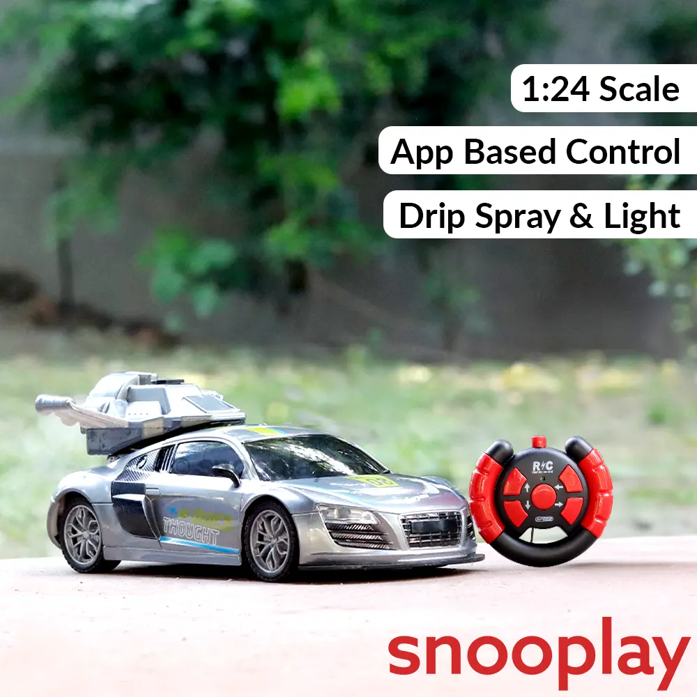 Remote Control Speed Racer Car With App Control & Smoke Spray | 1:24 Scale (5-12 Years) | Assorted Designs & Colors 1