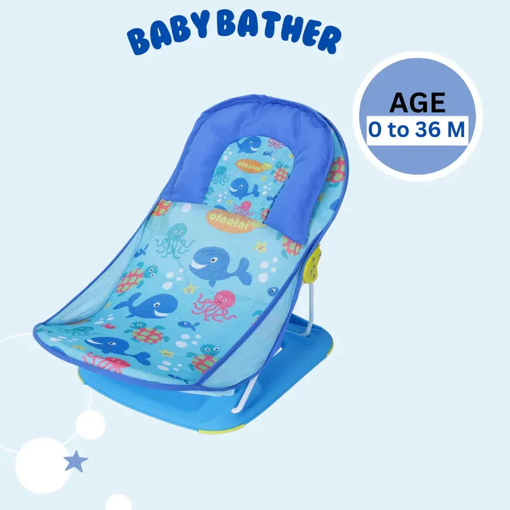 Infanto Baby Bather - Washable Mesh, Adjustable Backrest & Head Support 1