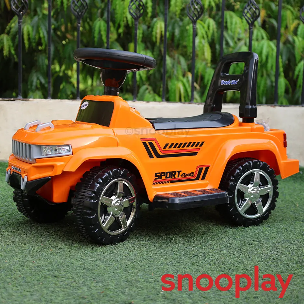 Dash Star Self Control | Battery Ev Humr Ride-On Car | Backrest, Storage Basket, Music, Led Light (1-4 Years) 1