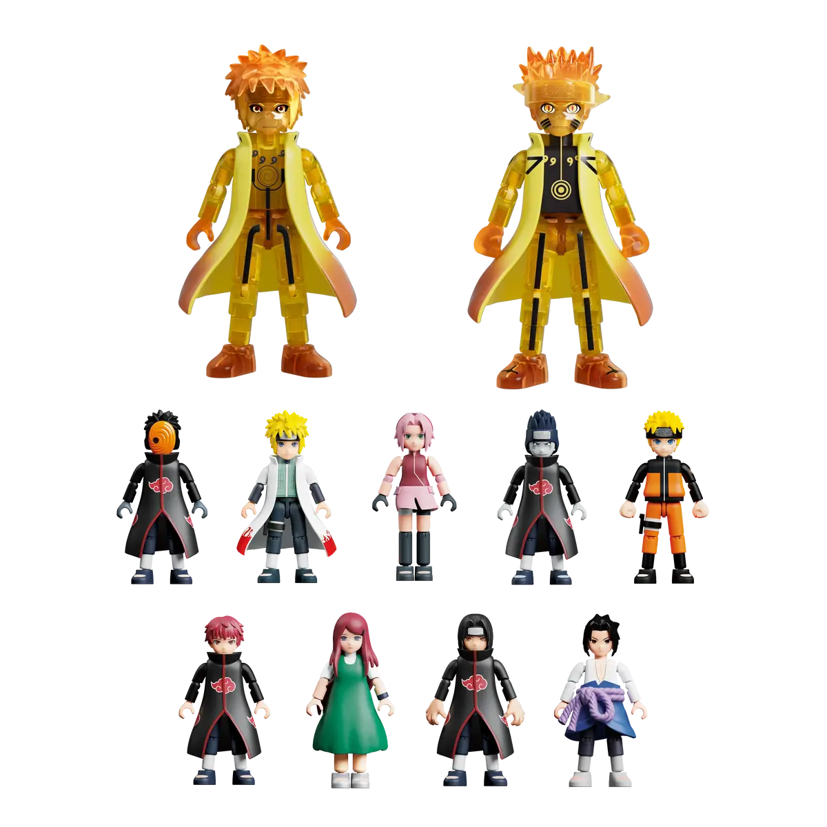 Blokees Naruto Shippuden Model Kits Galaxy Version Gv-01 Ultimate Bond Mystery Box Trading Figure Set Of 9 1