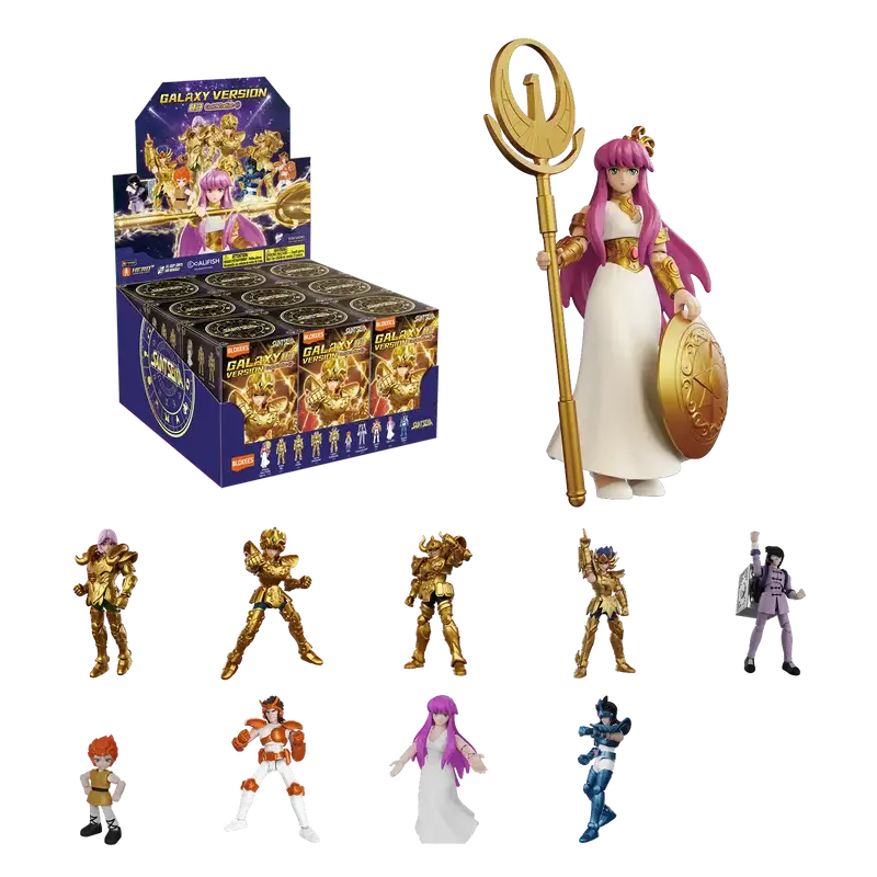 Blokees Saint Seiya Model Kits Galaxy Version #03 Gold Zodiac 1 Mystery Box Trading Figure Set Of 9 1