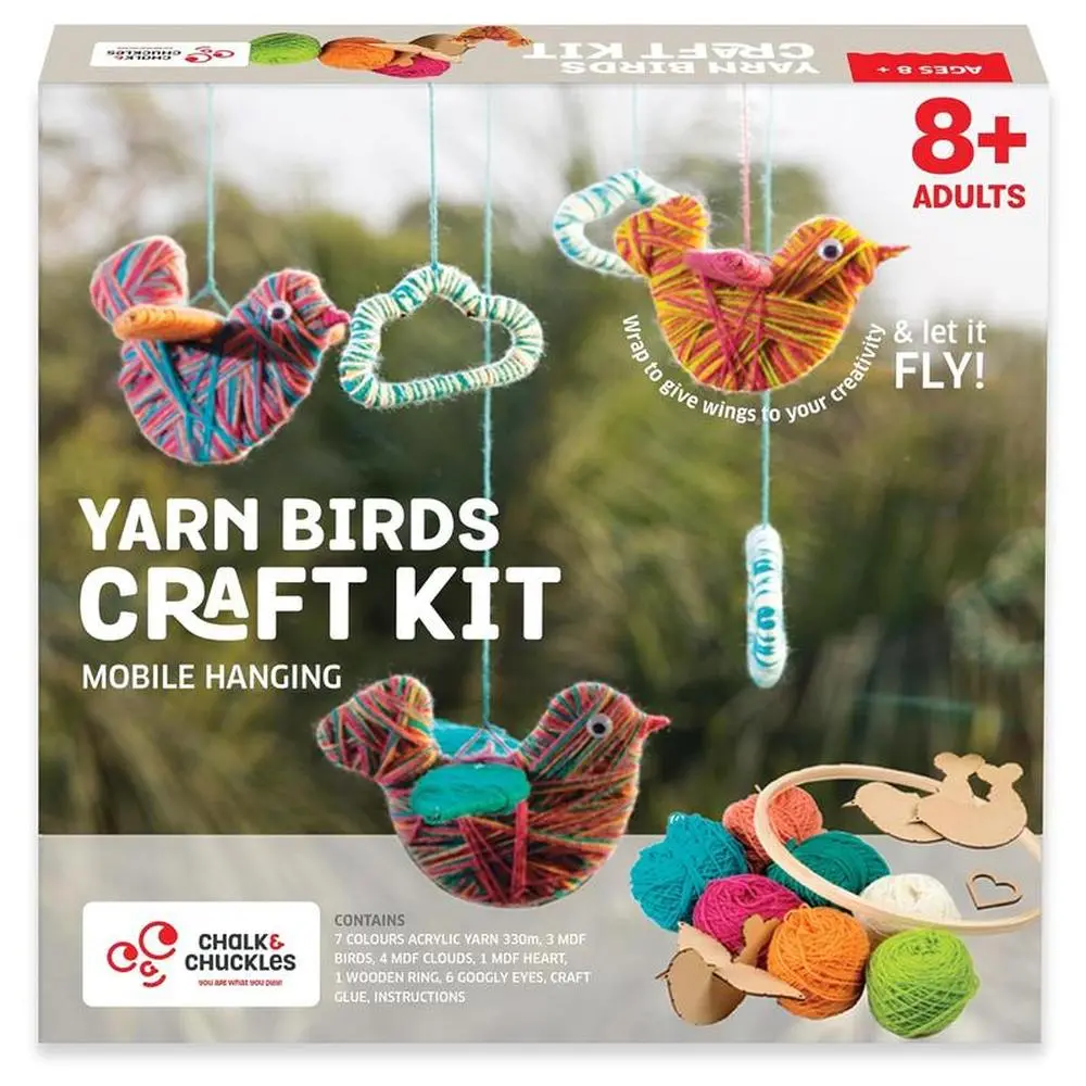 Chalk & Chuckles Yarn Bird Craft Kit (8 Years Till Grown Ups) 1