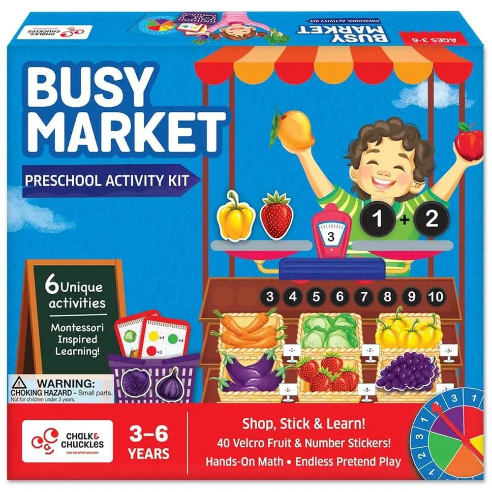 Chalk & Chuckles 6 In 1 Market Day Pre School Activity Kit (3-6 Years) 1