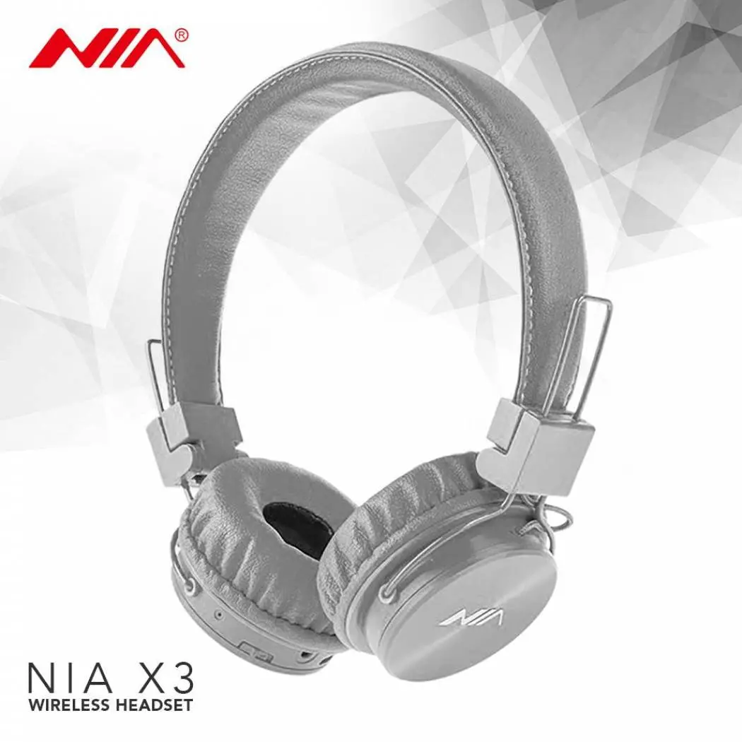 Nia X3 Bluetooth Wireless Headphones With Mic Support Tf Card Fm Radio 1