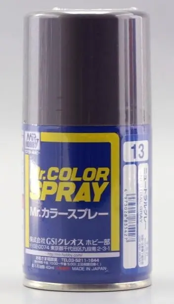 Mr. Hobby Mr. Color Spray S-13 Neutral Gray 40Ml Spray Can 1