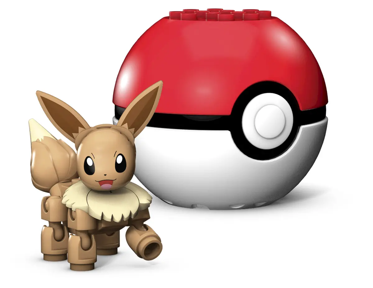 Mega Construx Pokemon Buildable Eevee Figure & Poke Ball 1