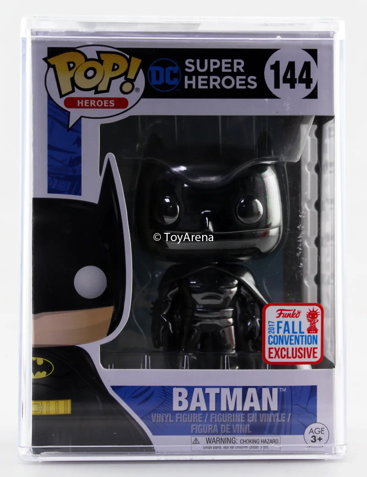 Funko Pop Black Chrome Batman Nycc 2017 Exclusive With Hard Case 1