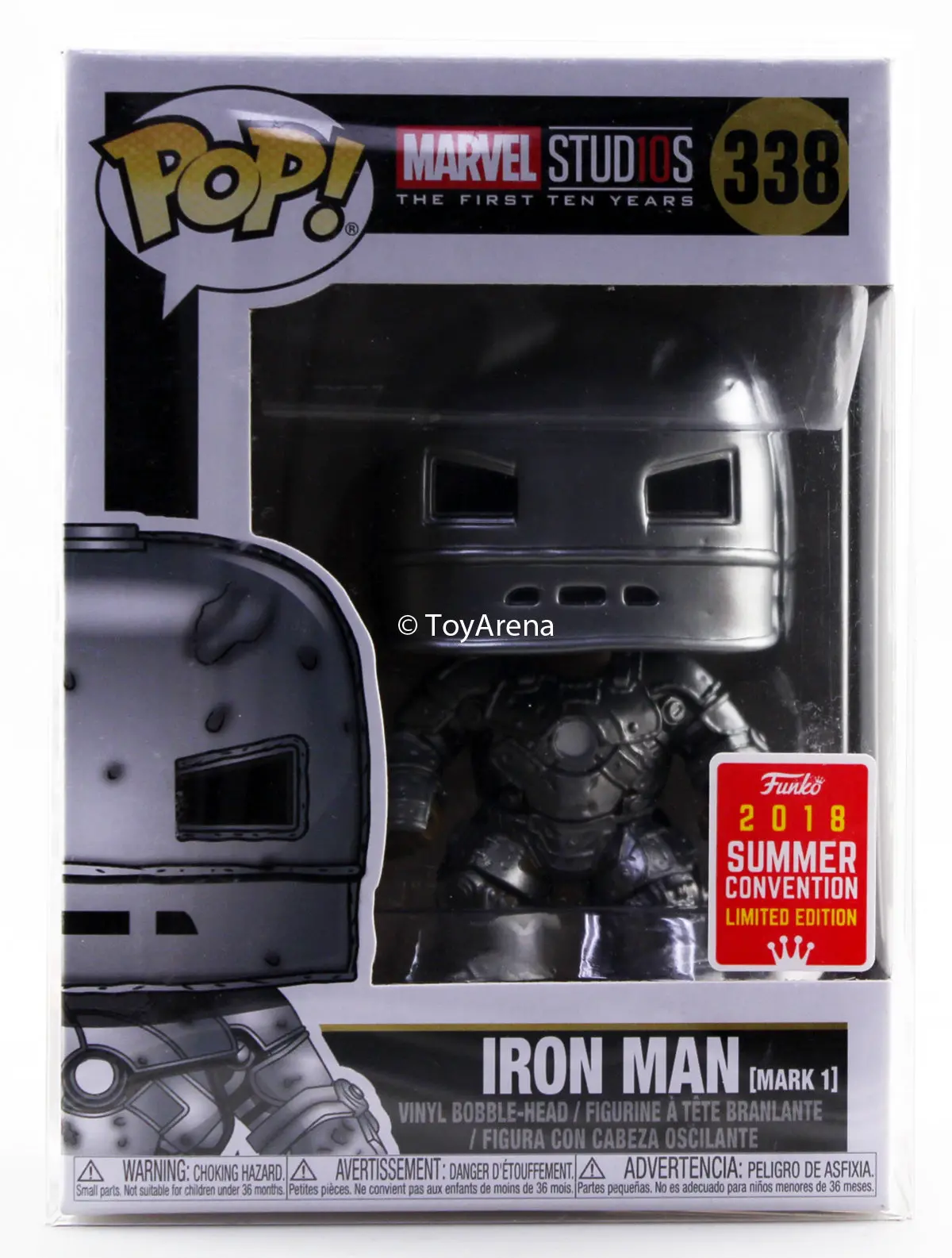 Funko Pop Iron Man Mark 1 10Th Anniversary Sdcc 2018 Exclusive With Sleve Case 1