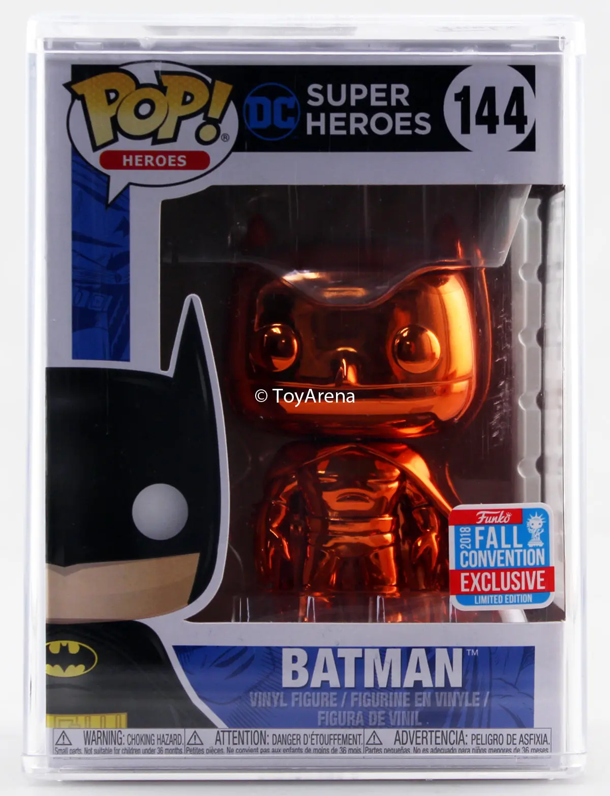 Funko Pop Orange Chrome Batman Nycc 2018 Exclusive With Hard Case 1