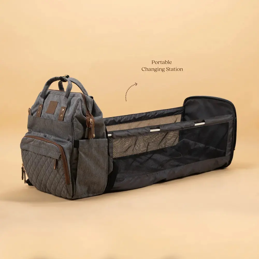 Abracadabra Diaper Bag With Changing Station - Grey 1