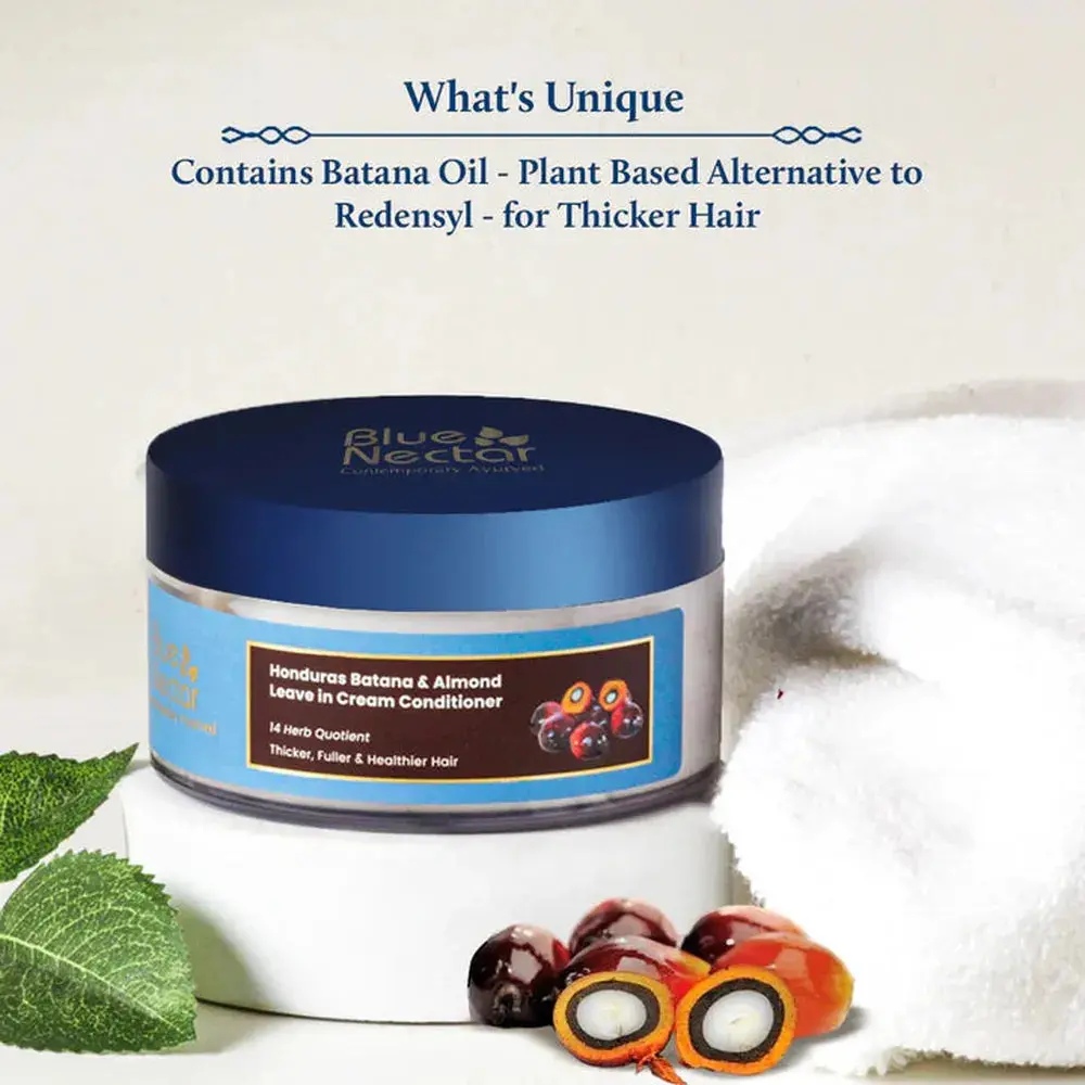 Blue Nectar Batana & Almond Leave-In Conditioner For Soft, Smooth, And Manageable Hair (14 Herbs) - 200G 1