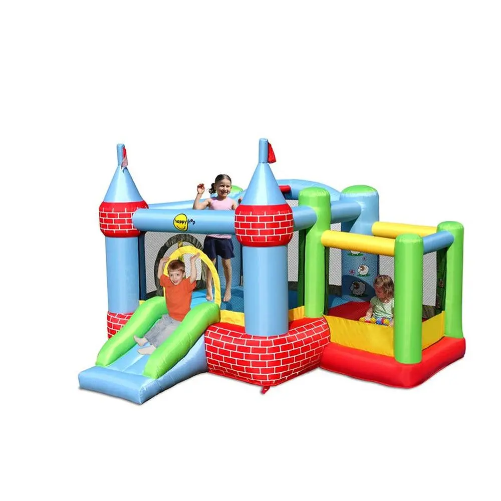 Farmyard Fun Jumping Castle With Slide, Ball Pit & Basketball Hoop | Weight- 17.47 Kg (3-8 Years) 1