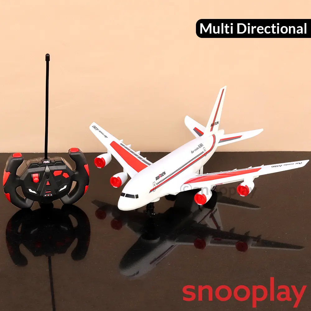 Multi Directional Remote Control Airplane Moving Toy With Light & Sound (5-10 Years) 1