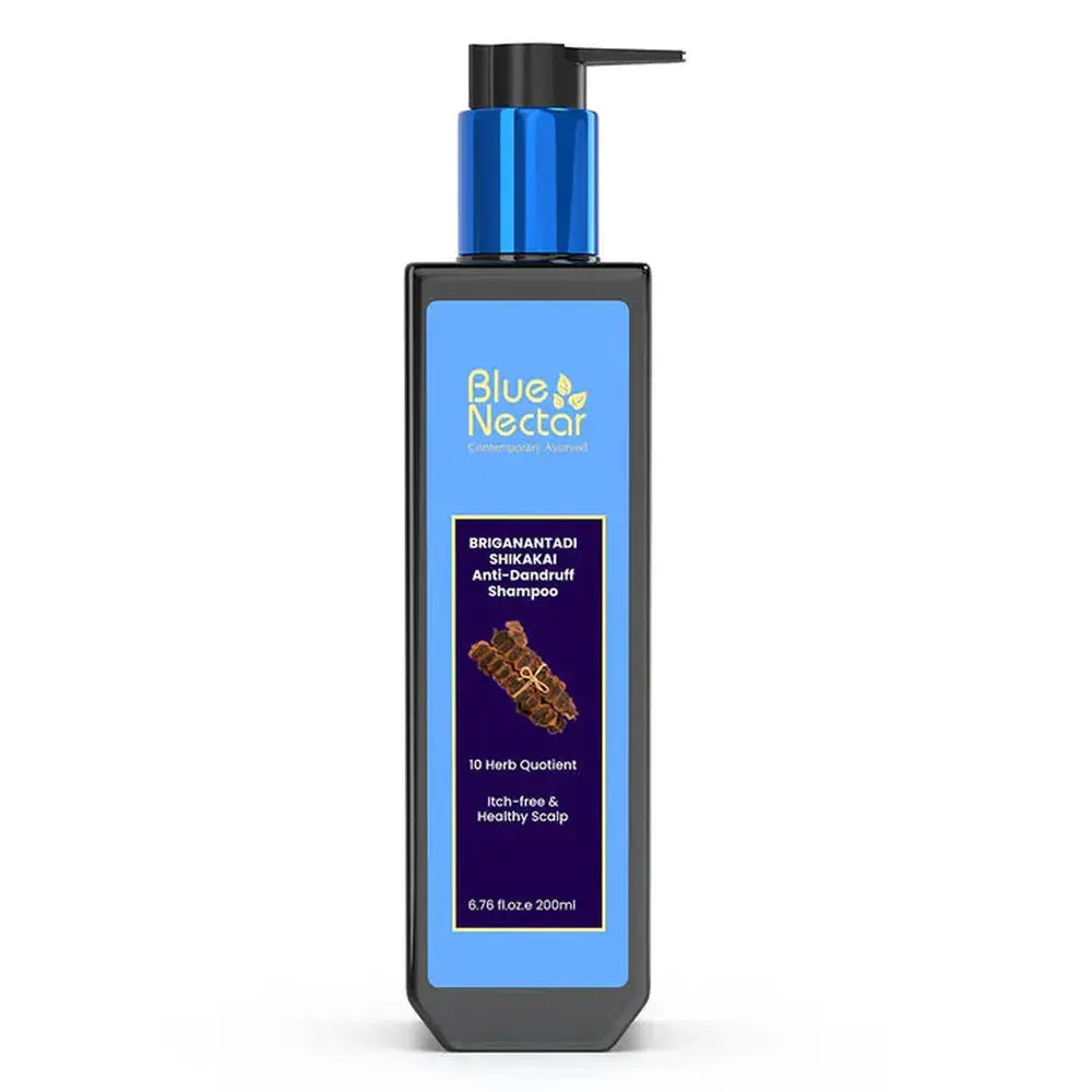 Blue Nectar Briganantadi Shikakai Anti-Dandruff Unisex Shampoo (26 Herbs) - 200Ml 1