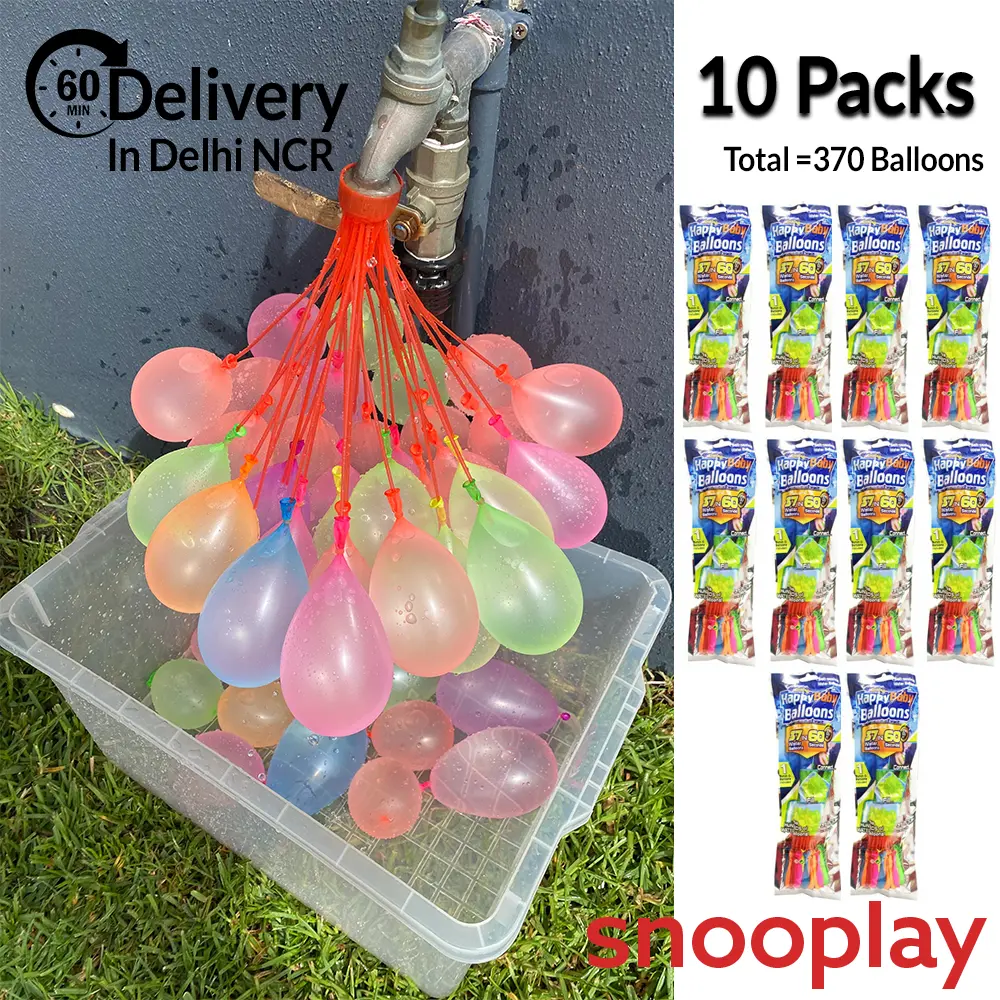 Pack Of 10 Fill And Tie 37 Water Balloons In 60 Seconds Self Sealing Water Balloons (Total 370 Balloons) 1