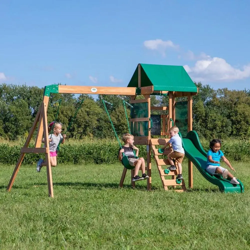 Buckley Hill Play Tower With Swing And Slide | Weight- 66.68 Kg (3-10 Years) 1