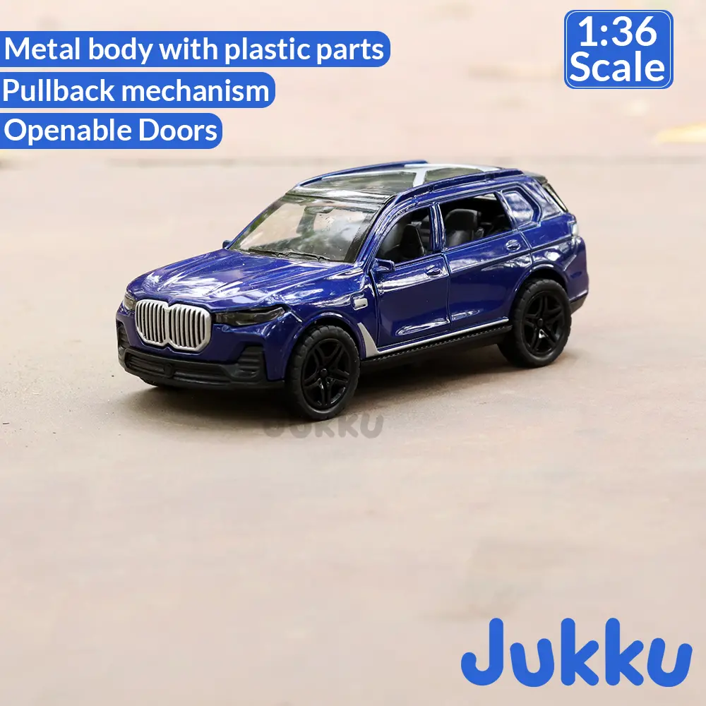 Jukku Resembling Bmw X7 Diecast Car - Pullback, Openable Doors & Bonnet | 1:36 Scale (3 Years Till Grown Ups) 1