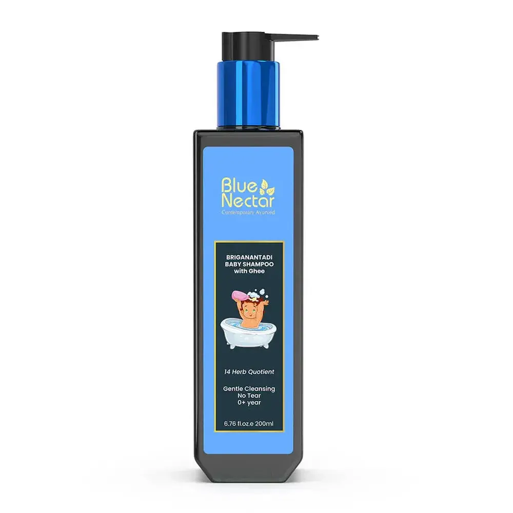 Blue Nectar Niraa Baby Shampoo With Natural Ghee For Gentle Cleansing | No Tear Formula (14 Herbs, 200Ml) 1