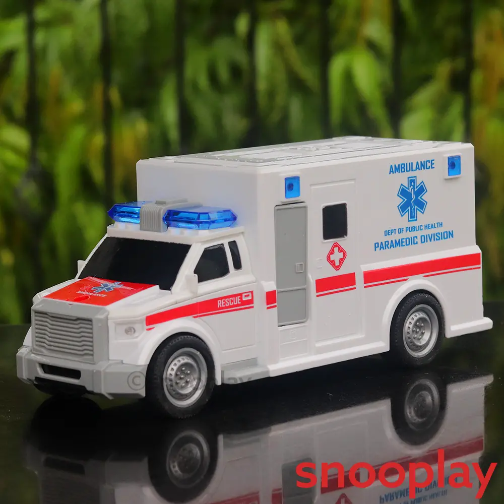 Ambulance Toy Car With Openable Doors, Light & Sound (3-6 Years) 1
