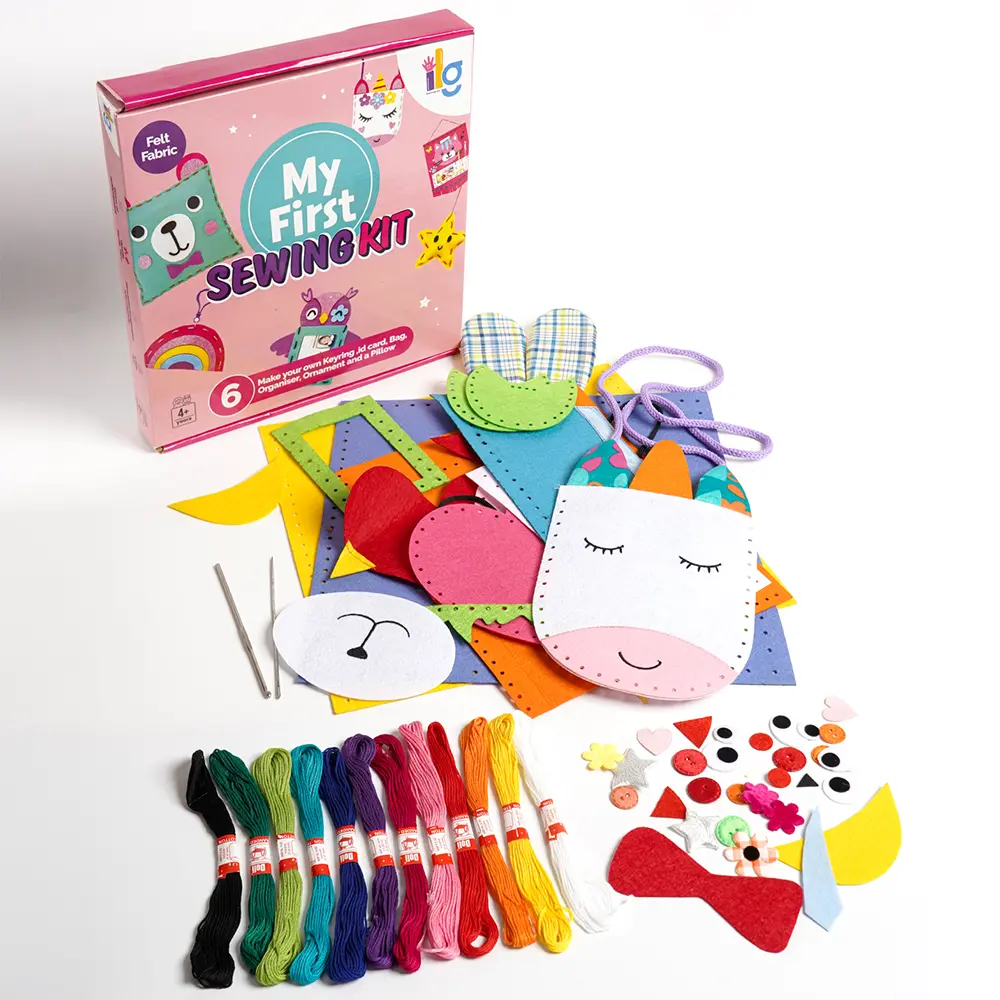 Ilearnngrow Diy Felt Sewing Craft Kit - Create 6 Charming Projects (4-7 Years) 1