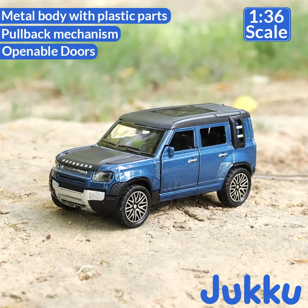 Jukku Resembling Defender Diecast Car - Pullback, Openable Doors & Bonnet | 1:36 Scale (3 Years Till Grown Ups) 2