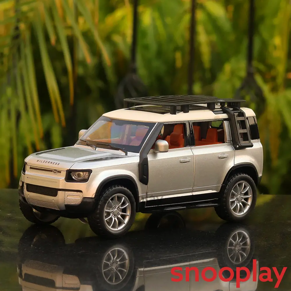 Sms Play & Smile Resembling Defender 2201 Diecast Car - Pullback, Light & Sound, Openable Parts | 1:22 Scale (3 Years Till Grown Ups) | Assorted Colors 1