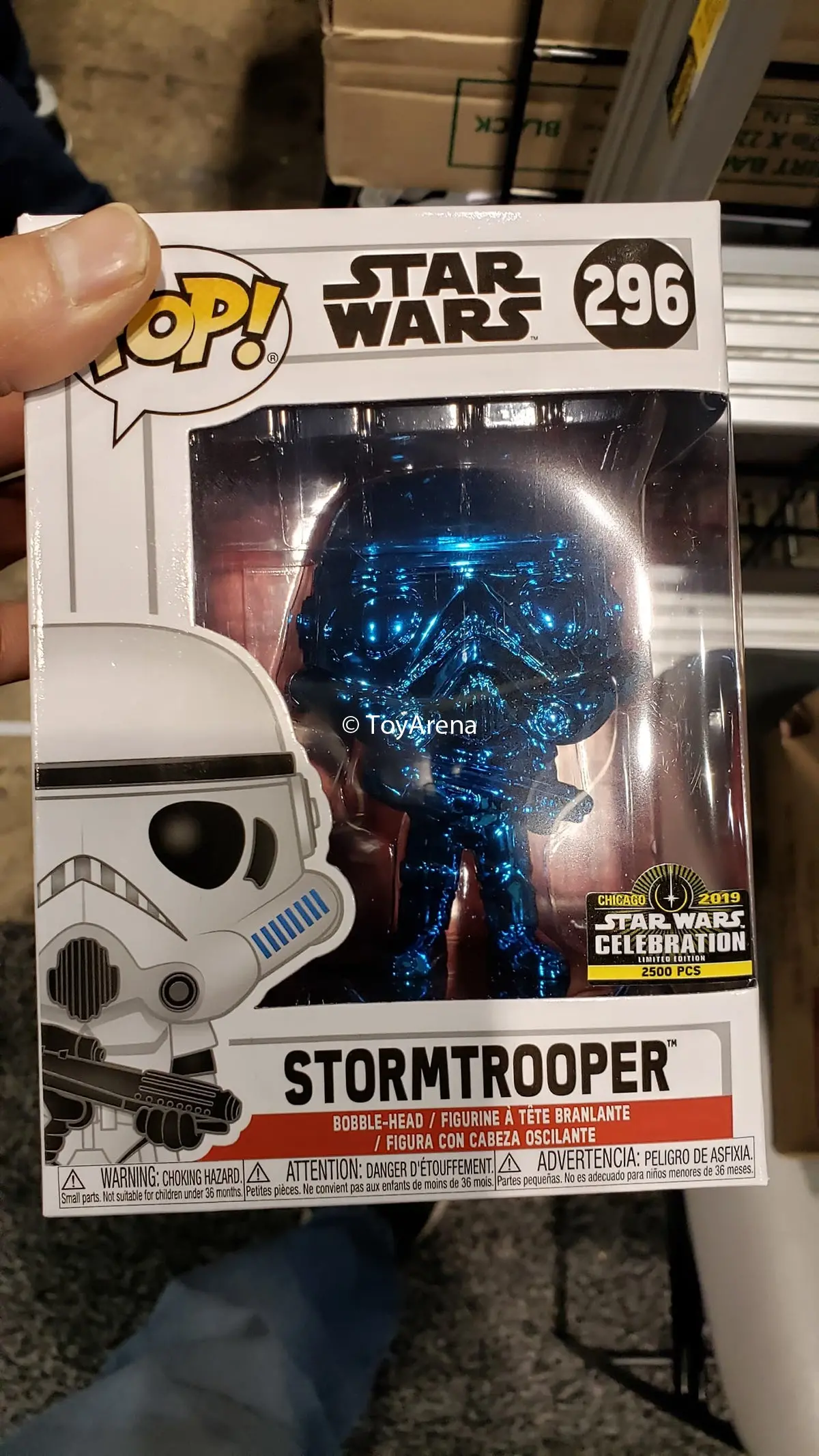 Funko Pop Blue Chrome Stormtrooper #296 Star Wars Celebration 2019 Exclusive 1