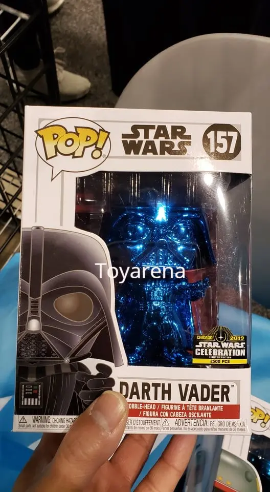Funko Pop Blue Chrome Darth Vader #157 Star Wars Celebration 2019 Exclusive 1