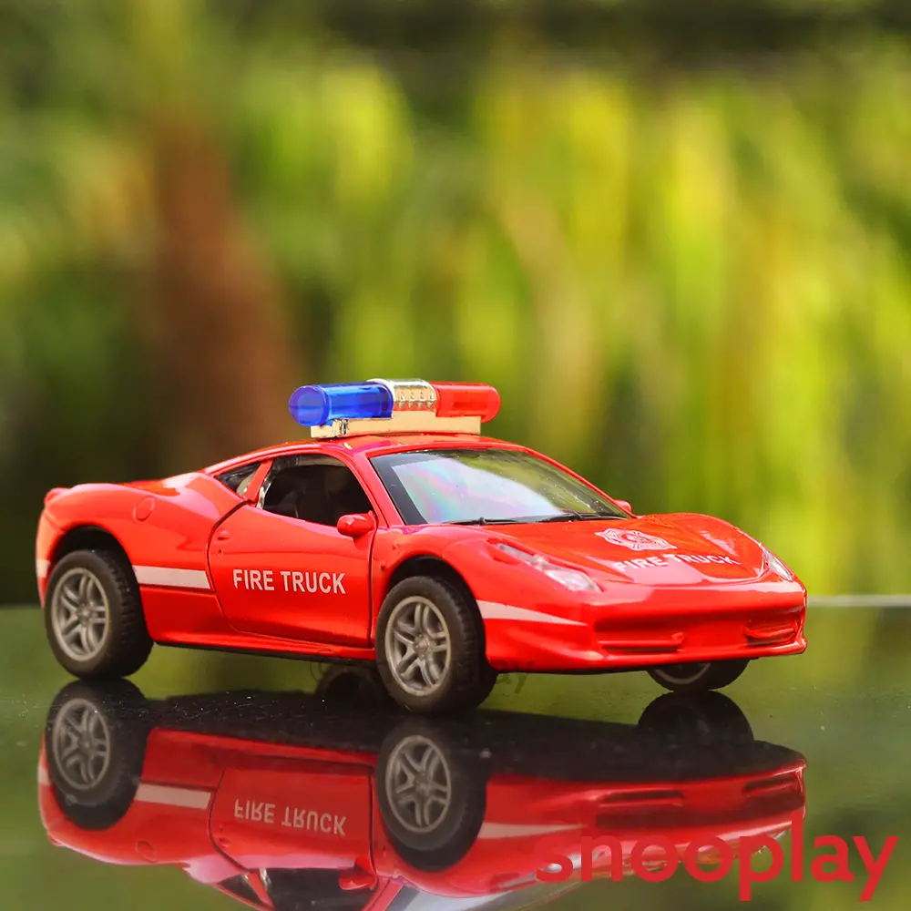 Fire Department Metal Car (3230) Diecast Model With Openable Doors (1:32 Scale) 1