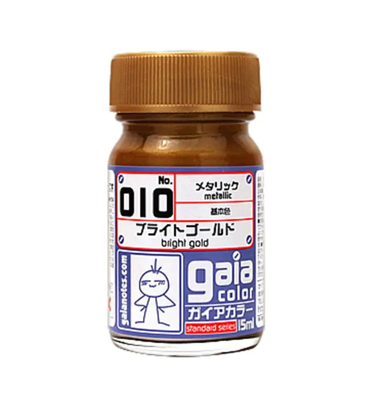 Gaianotes Gaia 010 Metallic Bright Gold 15Ml Paint Bottle 1