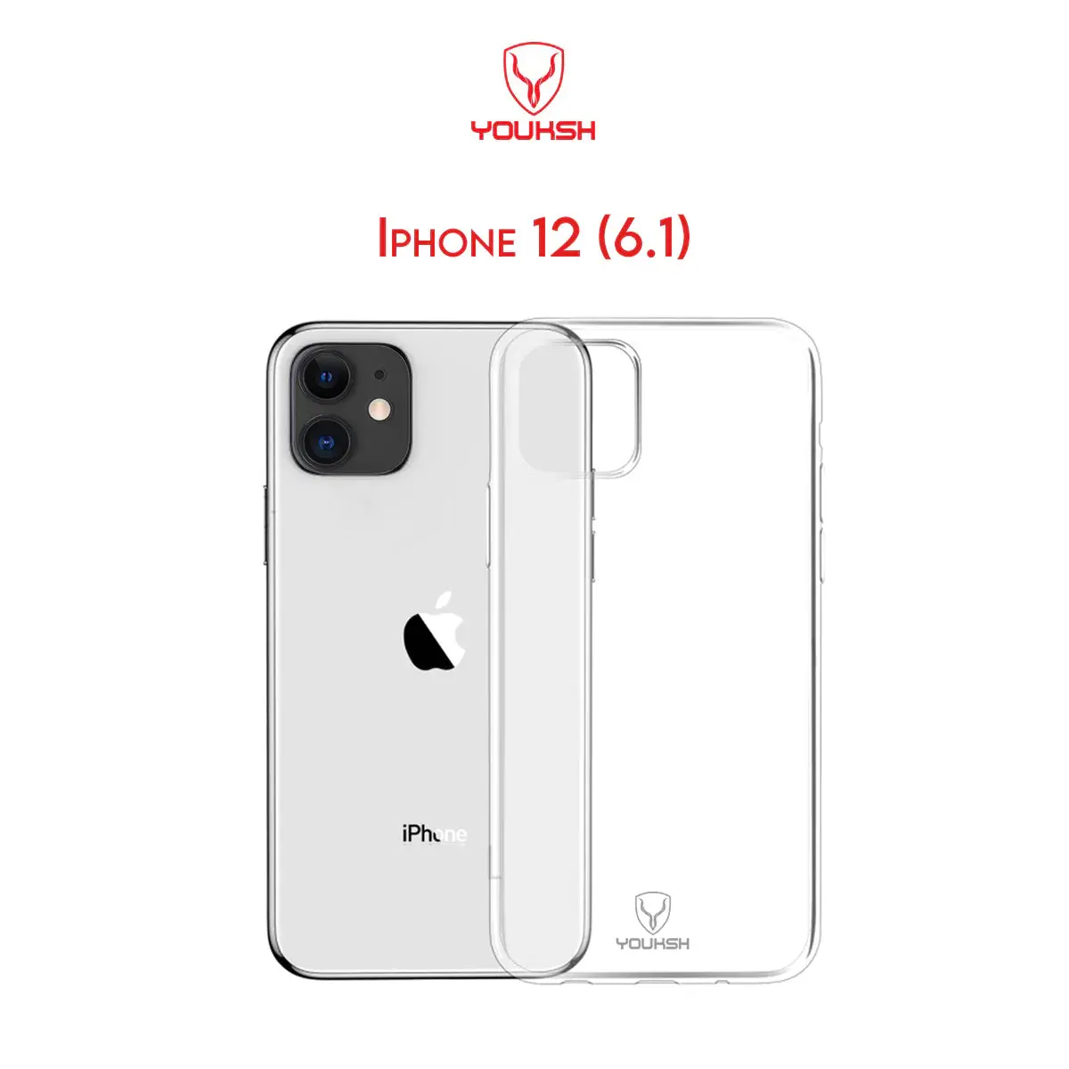 Youksh Apple Iphone 12 Mini Transparent Case | Soft Shock Proof Jelly Cover 1