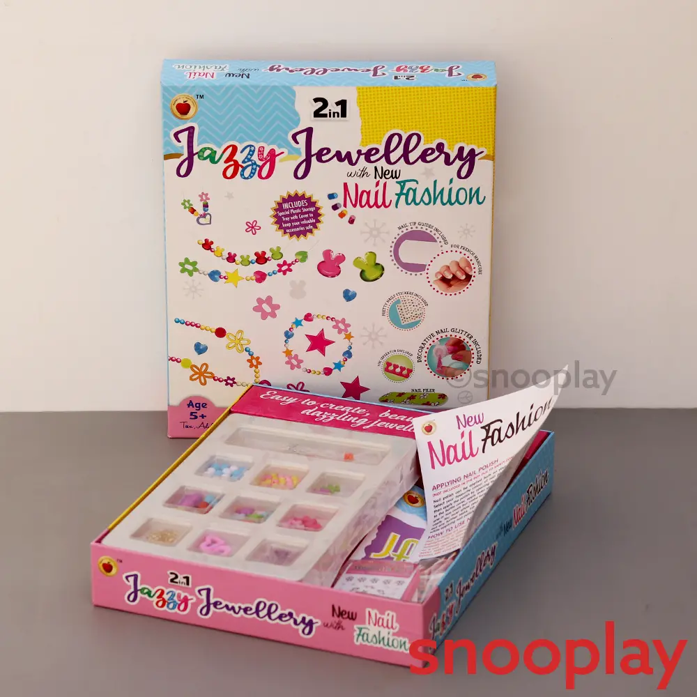 Applefun 'N' Learn 2 In 1 Diy Jazzy Jewellery With New Nail Fashion (5-10 Years) 1