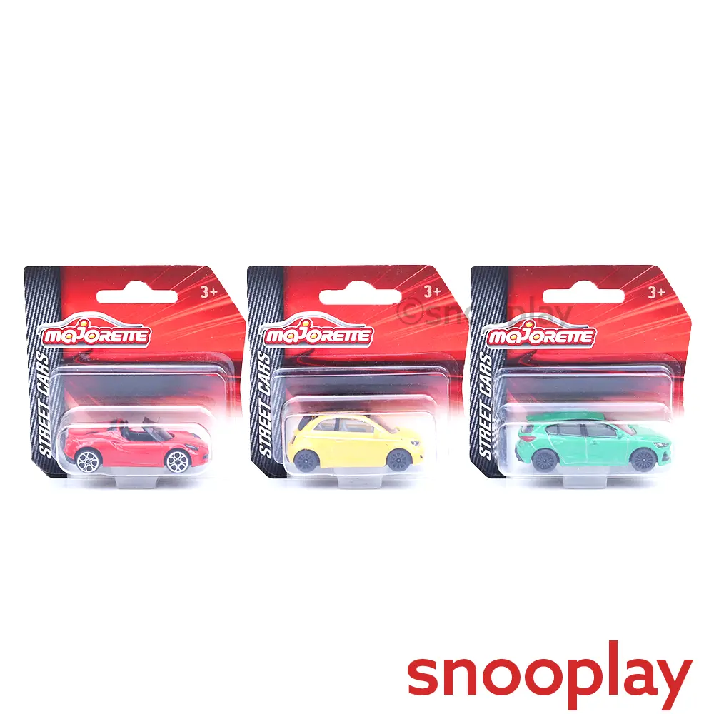 Majorette Set Of 3 Licensed Diecast Cars [Mj-48] - Ford Focus St, Alpha Romeo 4C Spider, Fiat 500 Icon 1