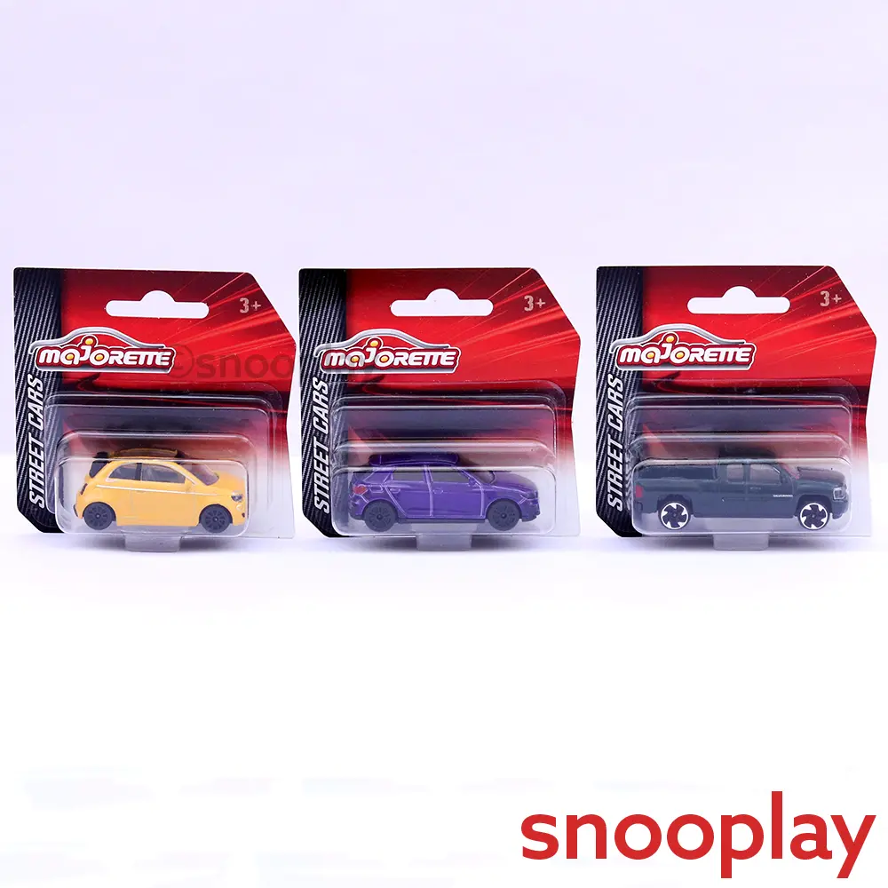 Majorette Set Of 3 Licensed Diecast Cars [Mj-61] - Fiat 500 Icon, Chevrolet Silverado, Audi A1 Sportback 1