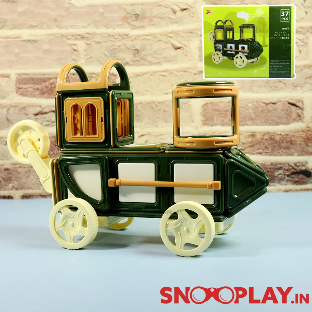 Magnetic Happy Train Building Blocks - 37 Pieces (1.5-4 Years) 1