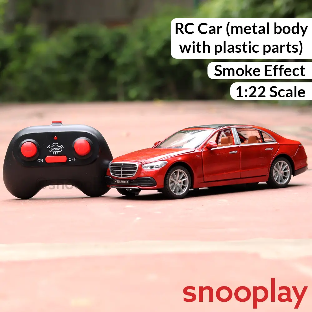 Remote Control Diecast Resembling Maybach Car With Smoke Effect | Openable Doors & Light | 1:22 Scale (5-14 Years) | Assorted Colors 1