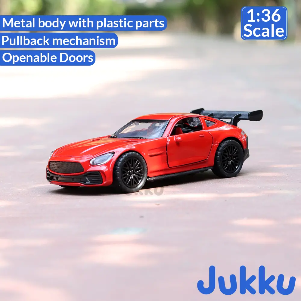 Jukku Resembling Mercedes Benz Gt Diecast Car - Pullback, Openable Doors | 1:36 Scale (3 Years Till Grown Ups) 1