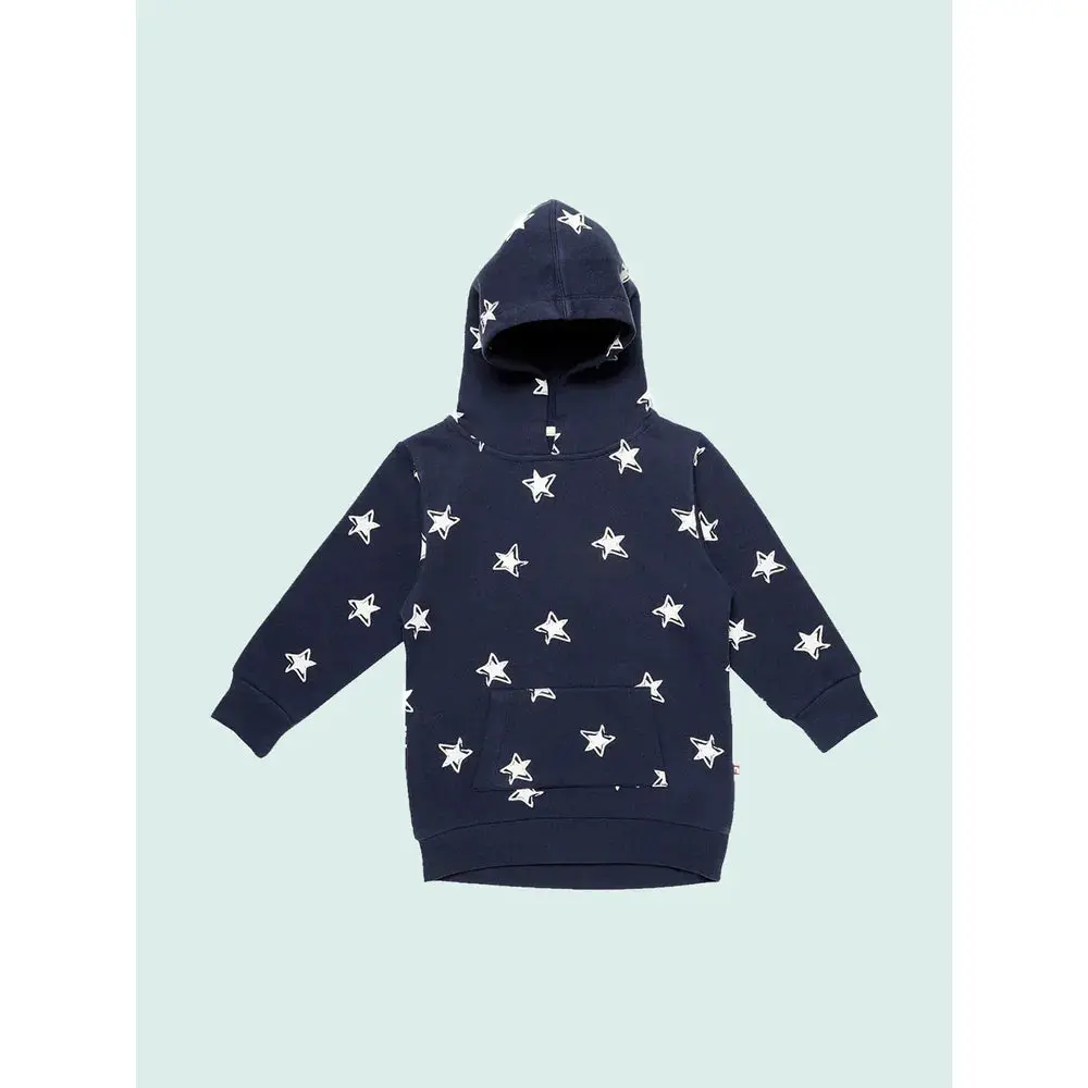 Nino Bambino Long Sleeve Star Print Blue Hoodie 1