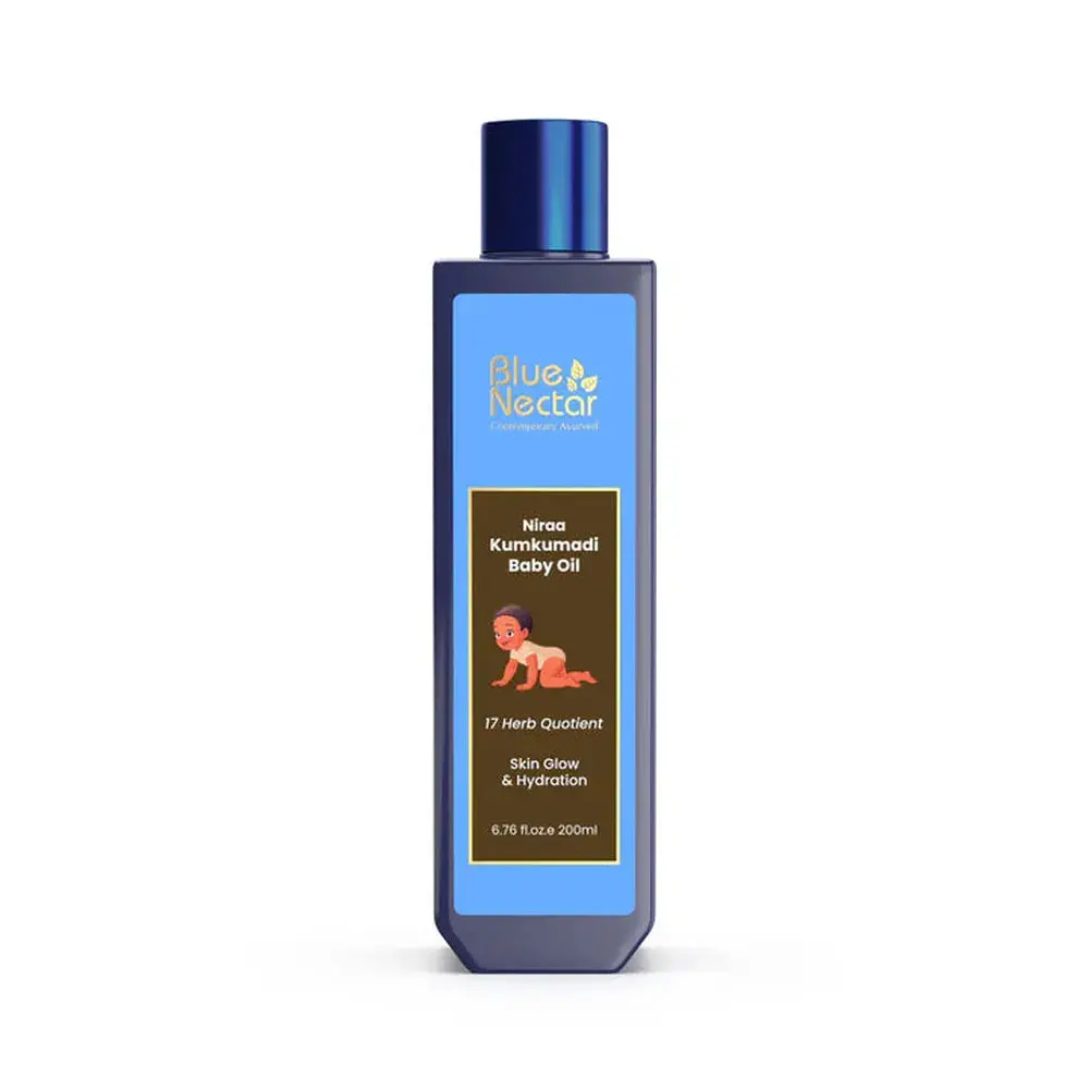 Blue Nectar Kumkumadi Baby Body Oil With Organic Ghee For Glowing Skin (17 Herbs) - 100Ml 1