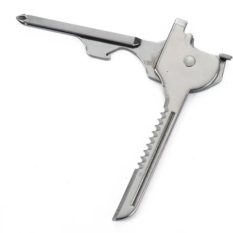 6 In 1 Multifunctional Mini Folding Key Knife Tool Keychain 1