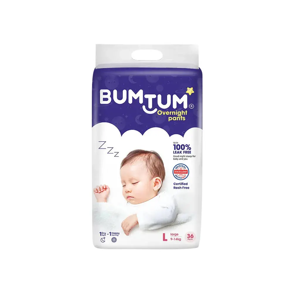 Bumtum (Size-L) Overnight Diaper Pants | 36 Pants |  | 9-14 Kgs 1