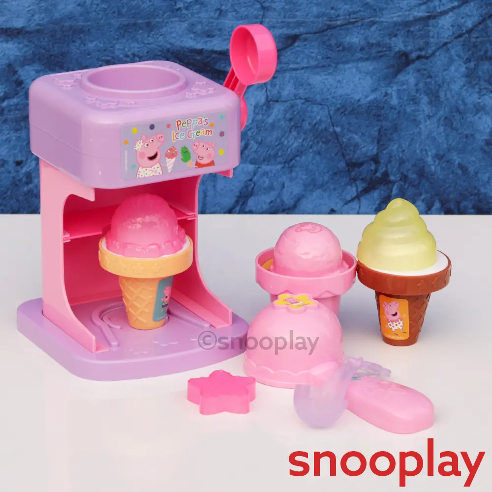 Peppa Pig Original Licensed Ice-Cream Set With Machine - 7 Pieces (3-5 Years) 1