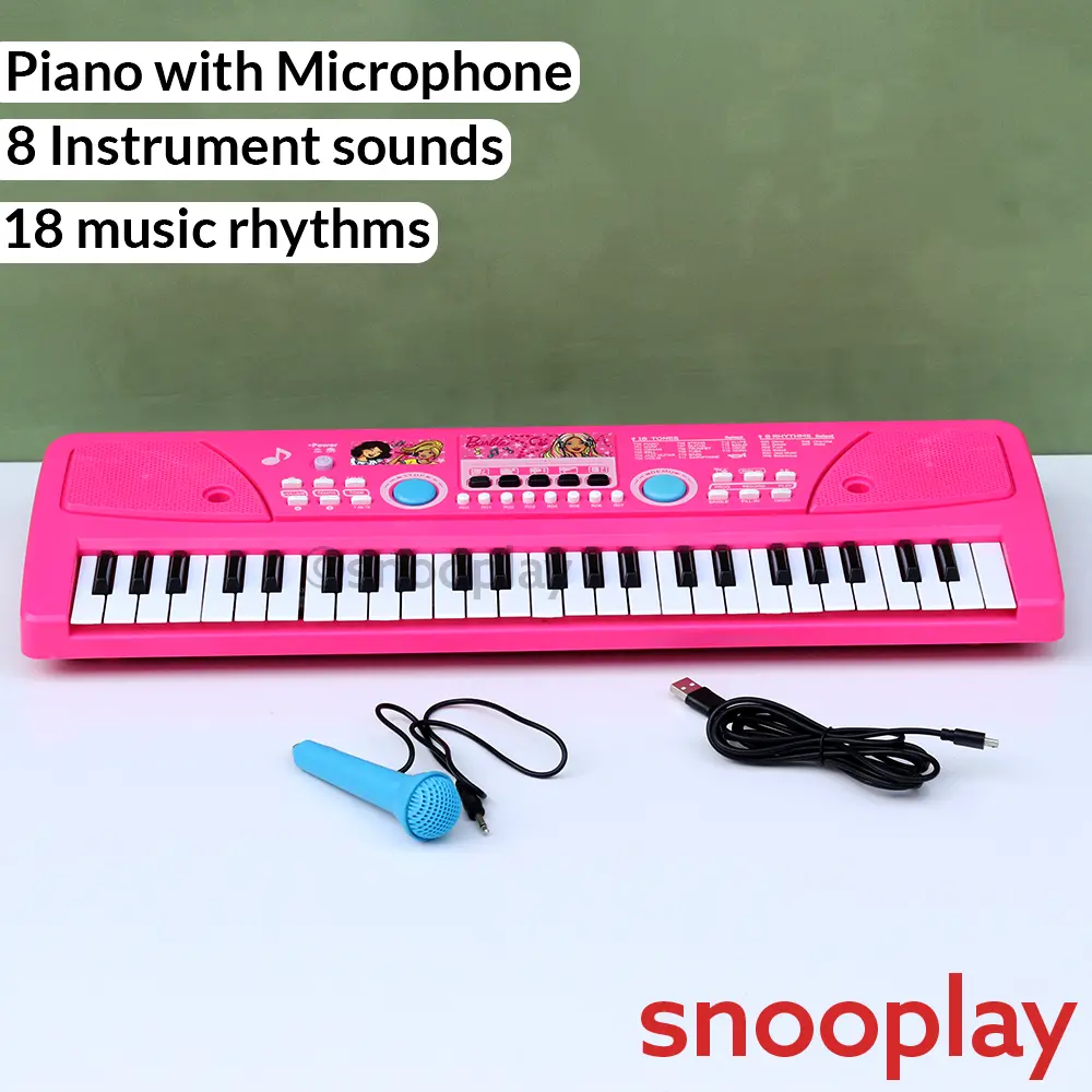 Mattel Original Barbie Kd500 Keyboard Piano Set With Microphone | Licensed Toy (3-8 Years) 1