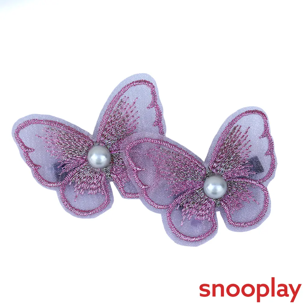 Baby Doe Net Butterfly Hair Clips | Net Fabric 1