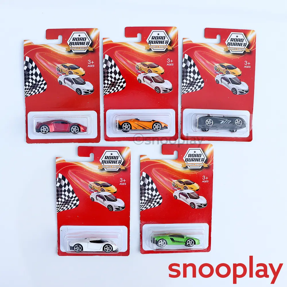 Road Burner Set Of 5 Diecast Cars (Resembling Hypersport, Thunder Bird, Aventador, Jesko, Cabriolet) | Scale 1:64 (7 Years Till Grown Ups) | [Rb-1] 1